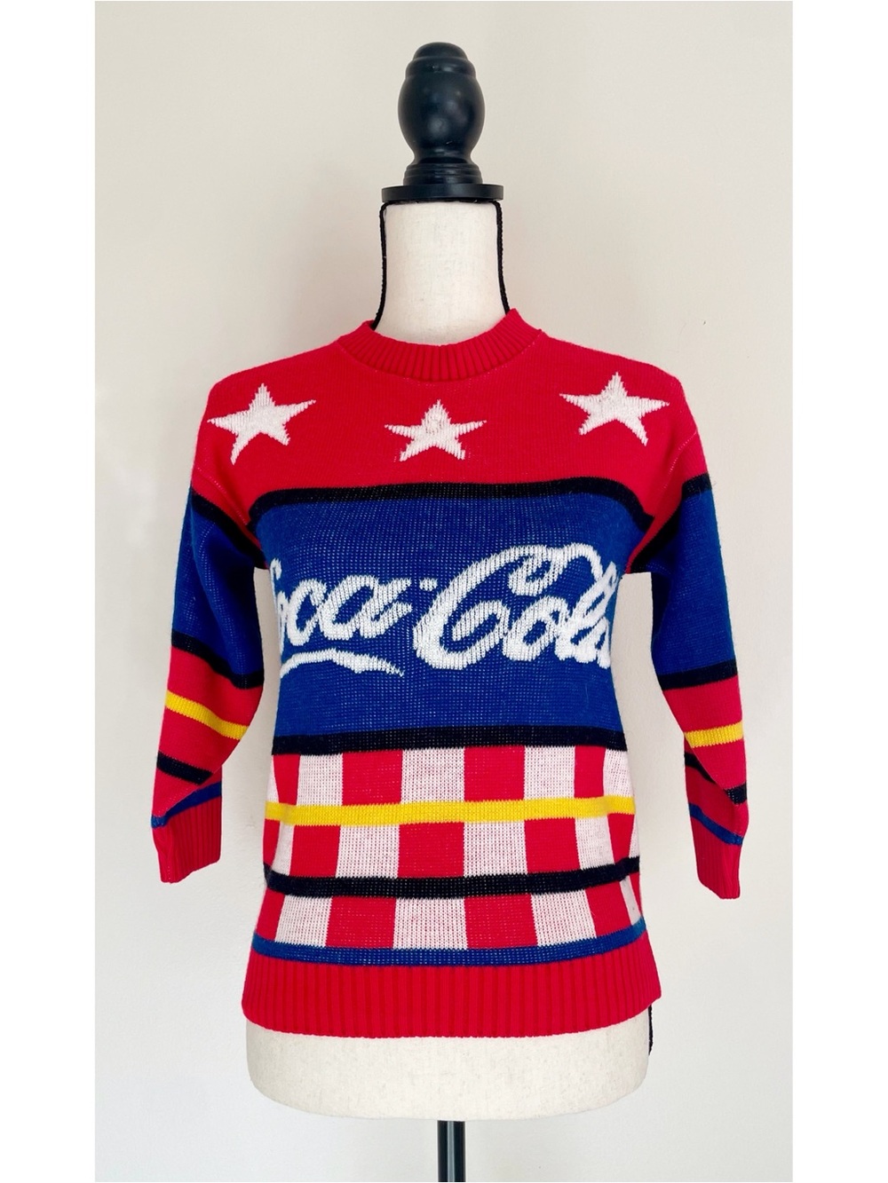 Vintage 80s Coca-Cola Knit Pullover Sweater